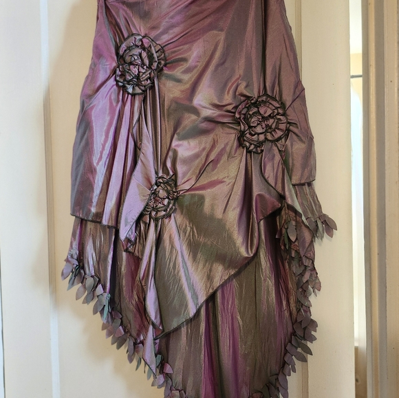 Irridescent Taffeta Skirt w/ Rosettes - Picture 2 of 5